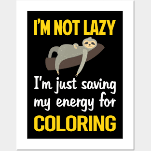 Funny Lazy Coloring Posters and Art